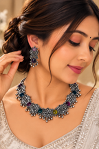 PRIYARA Gulbahar Rangoli Necklace Set