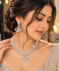 PRIYARA Elara Crystal Drop Necklace Set