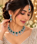 PRIYARA Emerald Elara Necklace Set