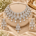 PRIYARA Celestia Diamond-Drop Choker Set