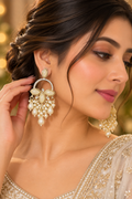 Priyara Pearl Bloom Chandelier Earrings