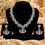 PRIYARA Elara Crystal Drop Necklace Set